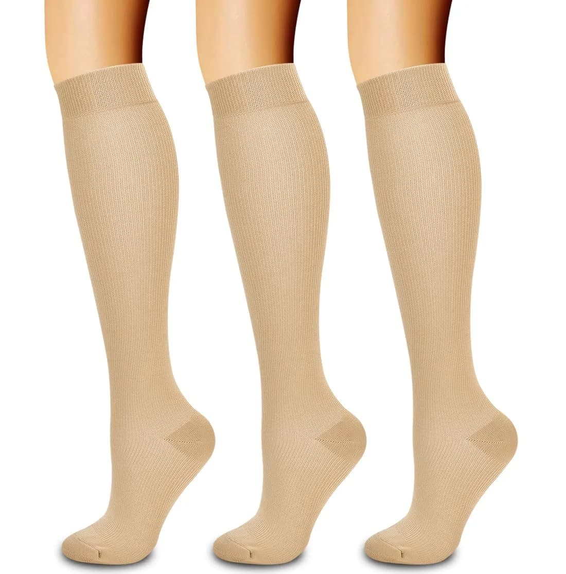 Laite Hebe compression socks women&men, Nude, S/M | Graduated 15-20 mmHg support for legs