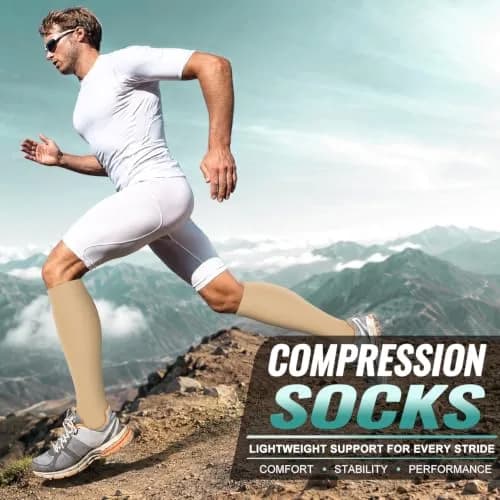 Laite Hebe compression socks women&men, Nude, S/M | Graduated 15-20 mmHg support for legs thumbnail 4