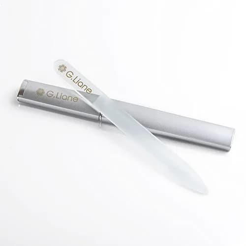 G.Liane Crystal Nail File Set–Professional Nail File Manicure Pedicure Kit for Natural Nails Acrylic Nails Gels Nails Manicure Tools for Home and Salon (140x12x3mm | Extra Fine 200 grit) thumbnail 1