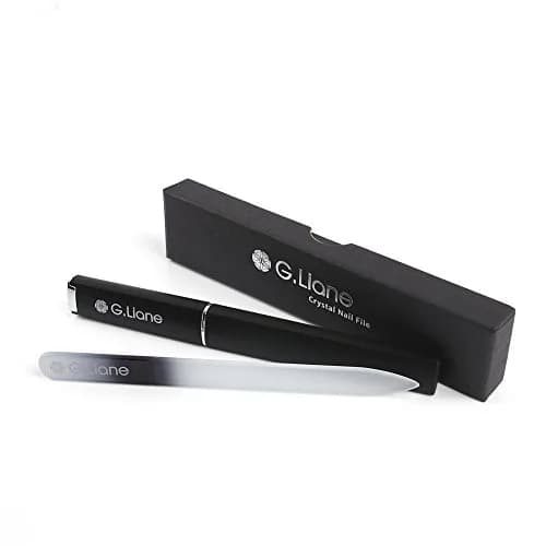 G.Liane Crystal Nail File–Double Sided Glass Fingernail Files with Case, Manicure for Natural & Acrylic Nails, Home & Salon (Rainbow Black) | Extra Fine Grit thumbnail 3