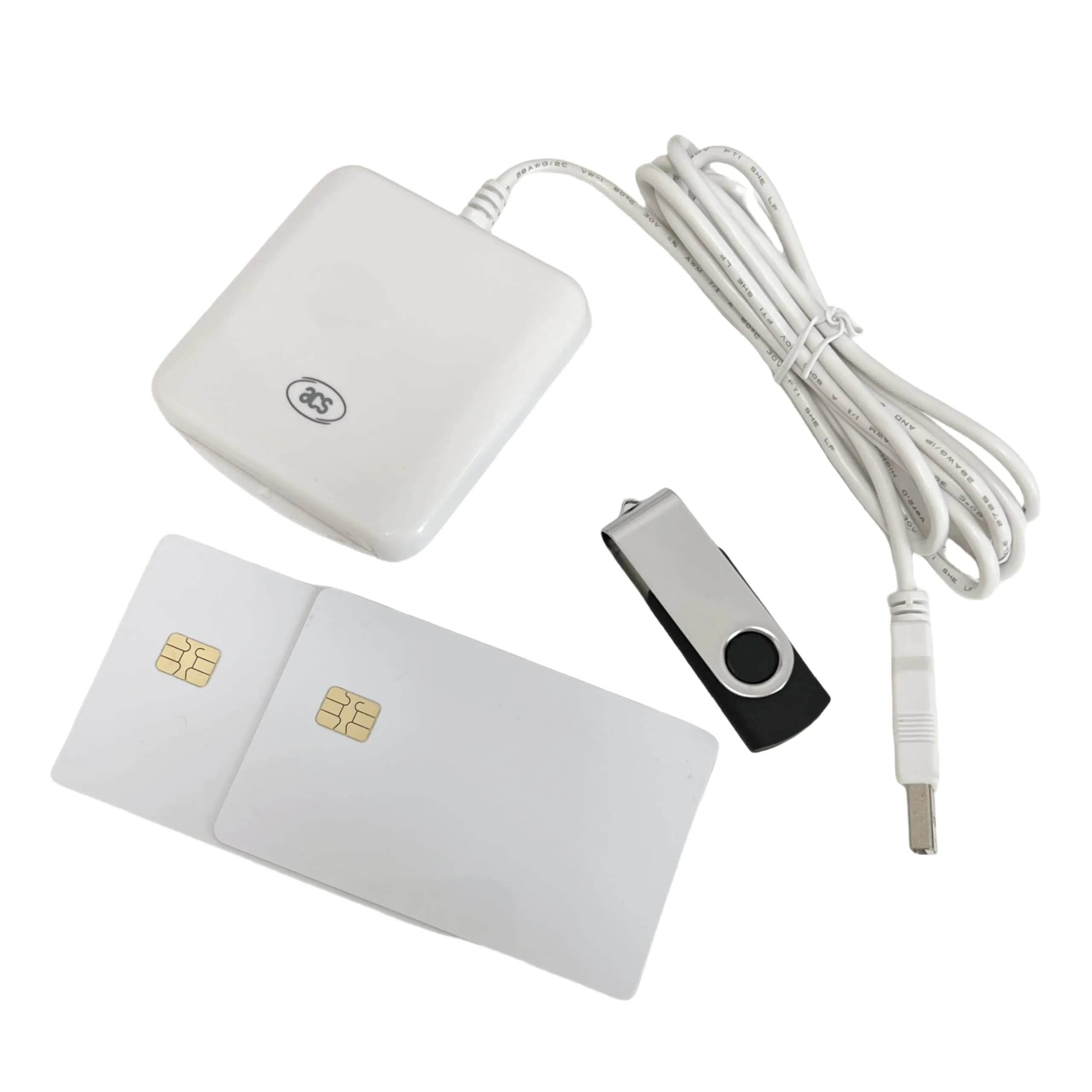 XCRFID ACR38_I1 USB Smart Card Reader Writer with 2x SLE4442 Chip Cards & SDK Kit | Professional Engineer Tool - main product image