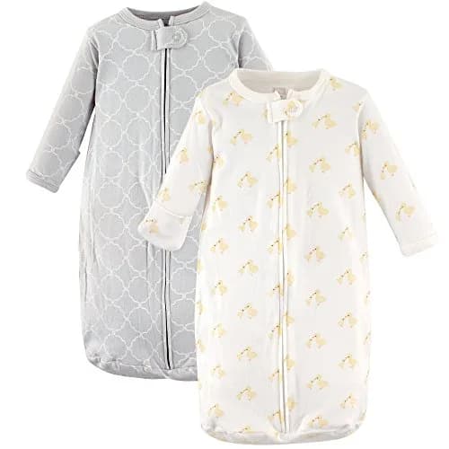 Hudson Baby Unisex Cotton Long-Sleeve Wearable Sleeping Bag Sack Blanket Duck 0-3 Months thumbnail 1
