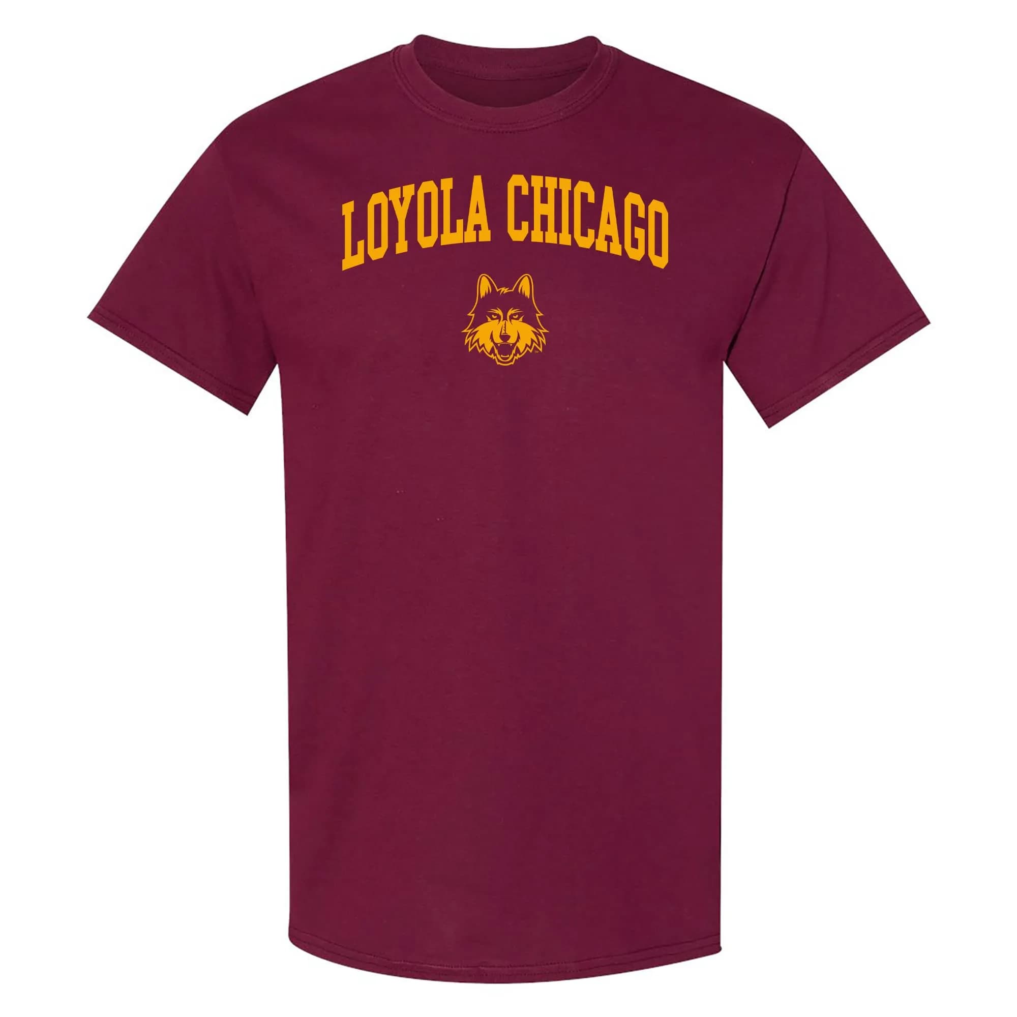 Underground Printing Loyola Chicago Arch Logo Tee - MD - Maroon | Unisex College T-Shirt