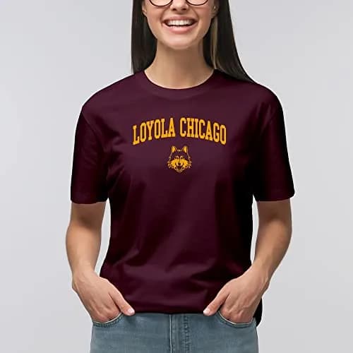 Underground Printing Loyola Chicago Arch Logo Tee - MD - Maroon | Unisex College T-Shirt thumbnail 6