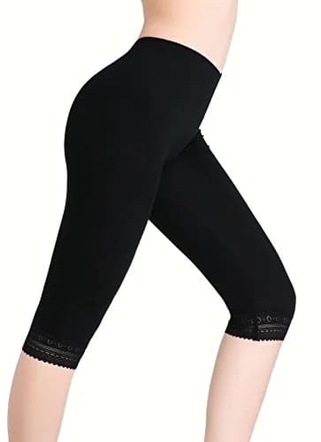 CnlanRow Women Under Skirt Shorts Lace Capri Leggings Large | Ultra Soft Stretch, Summer Comfort thumbnail 4