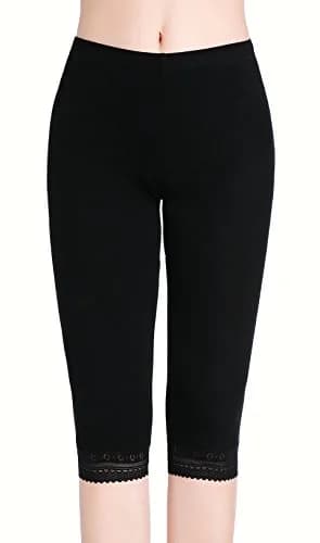 CnlanRow Women Under Skirt Shorts Lace Capri Leggings Large | Ultra Soft Stretch, Summer Comfort thumbnail 2