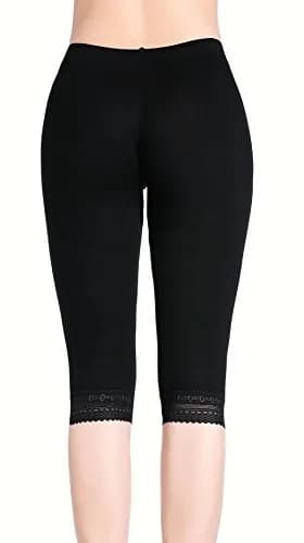 CnlanRow Women Under Skirt Shorts Lace Capri Leggings Large | Ultra Soft Stretch, Summer Comfort thumbnail 3