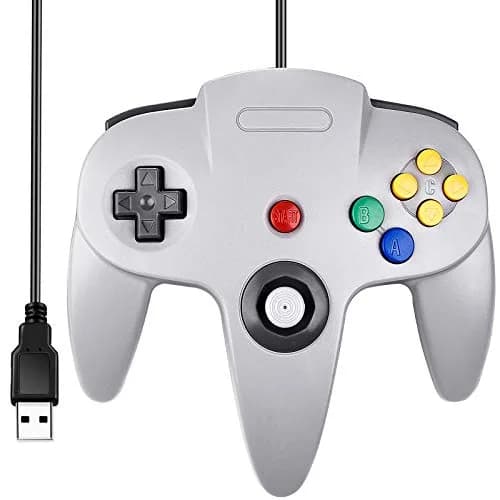 SAFFUN Classic N64 Controller Wired USB Gamepad 203.2 cm (6.6 ft) | Plug and Play for PC and Raspberry Pi thumbnail 1