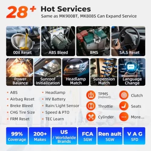 Autel MaxiCOM MK808S OBD2 Scanner | All Systems Diagnose, 28+ Services, 3000+ Active Tests, FCA & SGW Access thumbnail 5