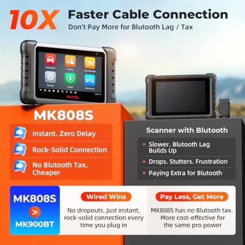 Autel MaxiCOM MK808S OBD2 Scanner | All Systems Diagnose, 28+ Services, 3000+ Active Tests, FCA & SGW Access thumbnail 8