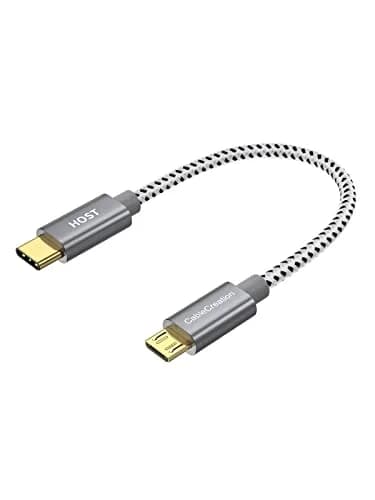CableCreation Short Braided USB C to Micro USB Cable 0.2M (0.65 FT) | 480Mbps Data Transfer thumbnail 1