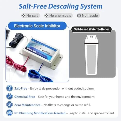 iSpring ED2000 Whole House Water Descaler 1 Count (Pack of 1) | Salt-Free Electronic Hard Water Conditioner for Pipes thumbnail 6