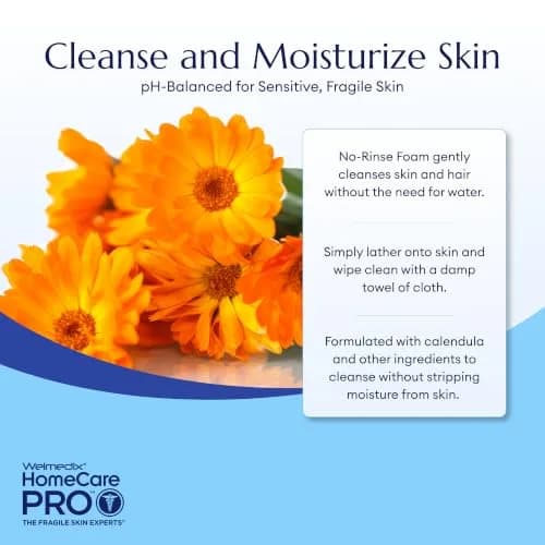 Welmedix No Rinse Cleansing Foam 450ml (15 Fl Oz) | Hospital Grade 3-in-1 Body Wash & Shampoo for Sensitive Skin thumbnail 3