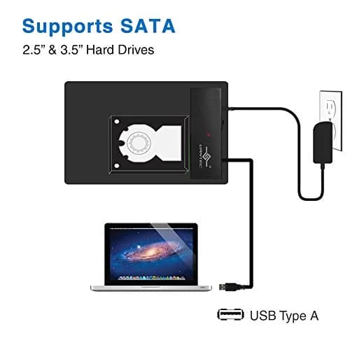 Vantec NexStar USB 3.0 to SATA 6Gbps Optical/Storage Adapter, Black | 100W Charging & 40Gbps Data Transfer thumbnail 2