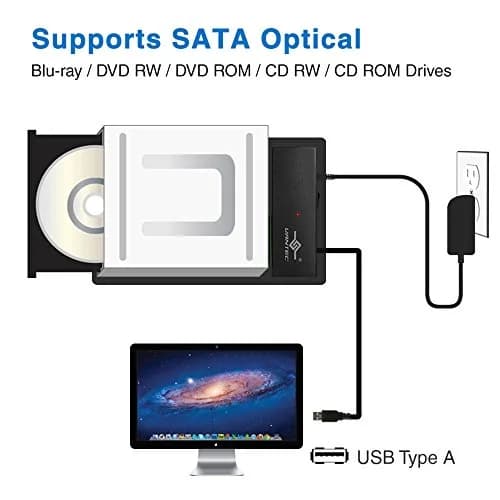 Vantec NexStar USB 3.0 to SATA 6Gbps Optical/Storage Adapter, Black | 100W Charging & 40Gbps Data Transfer thumbnail 3
