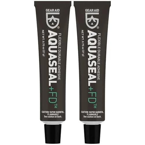 GEAR AID Aquaseal FD Flexible Durable Repair Adhesive 31.1ml (0.75 oz x 2) | Waterproof Urethane Rubber Sealant thumbnail 1