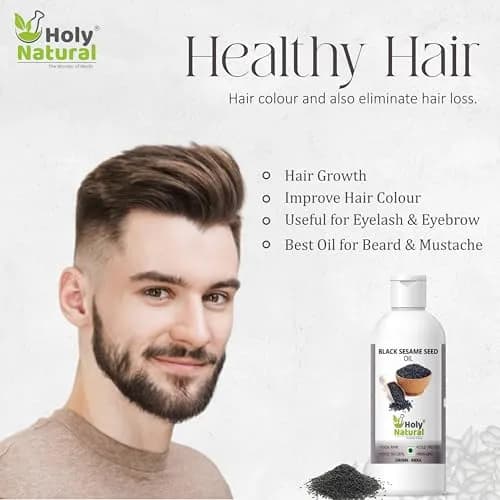 Holy Natural Black Sesame Seed Oil 100ml (3.38 Fl Oz) | Natural Skin Moisturizer thumbnail 5