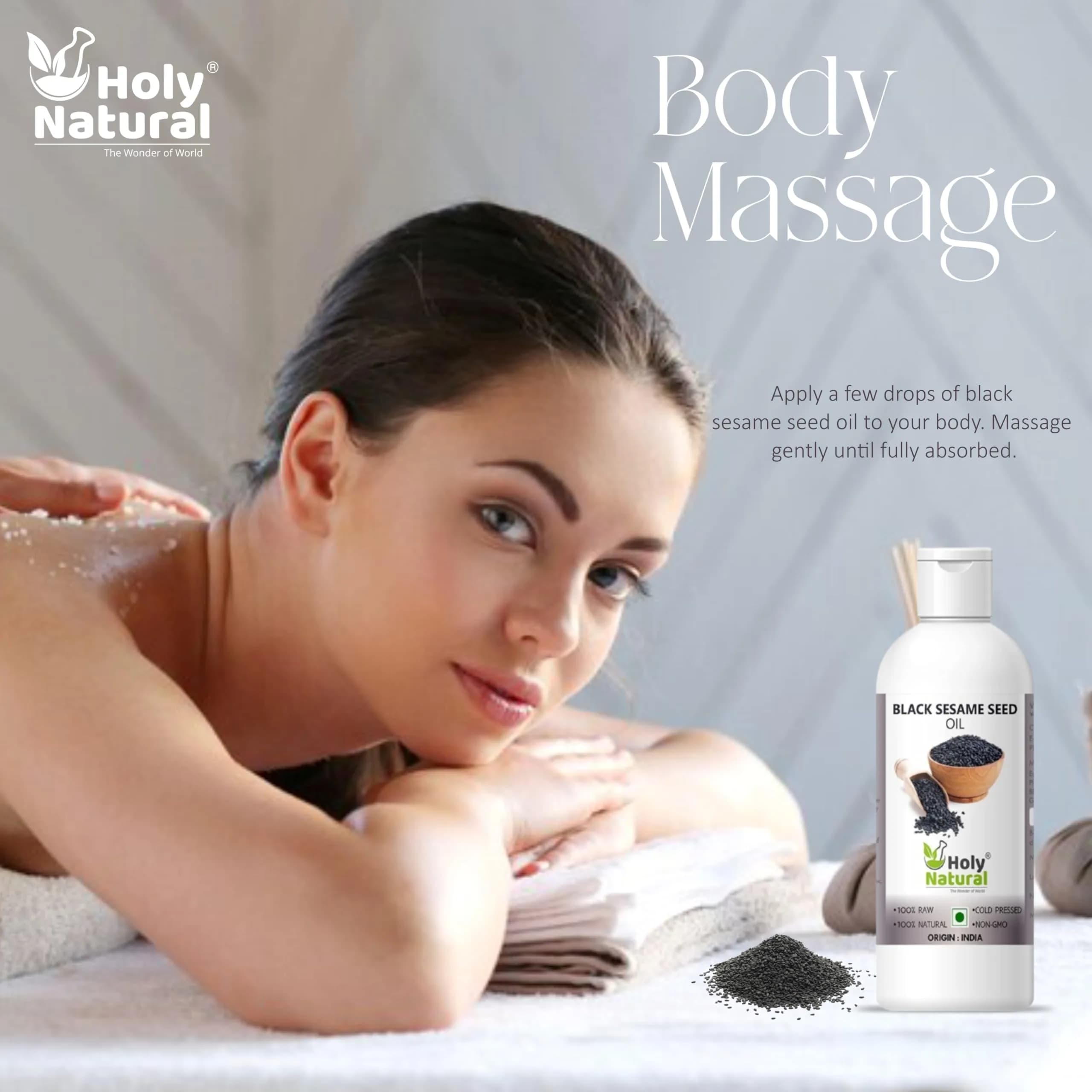 Holy Natural Black Sesame Seed Oil 100ml (3.38 Fl Oz) | Natural Skin Moisturizer - view 6