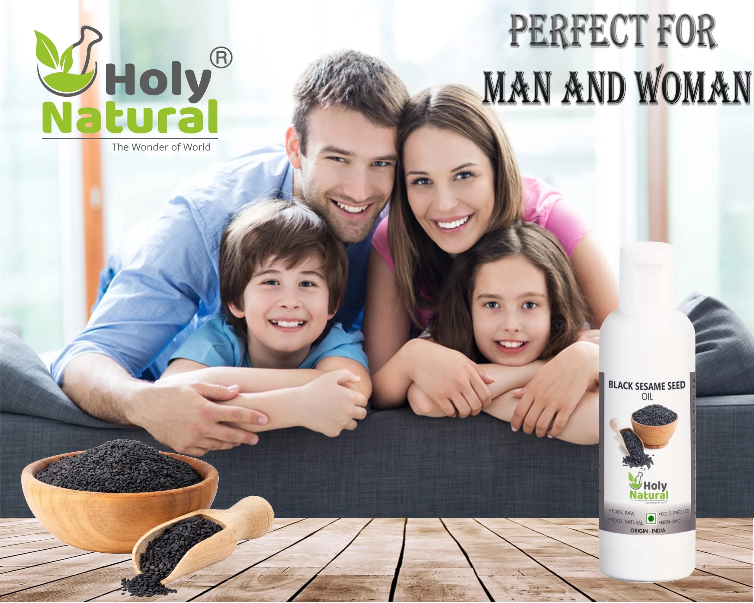 Holy Natural Black Sesame Seed Oil 100ml (3.38 Fl Oz) | Natural Skin Moisturizer - view 8