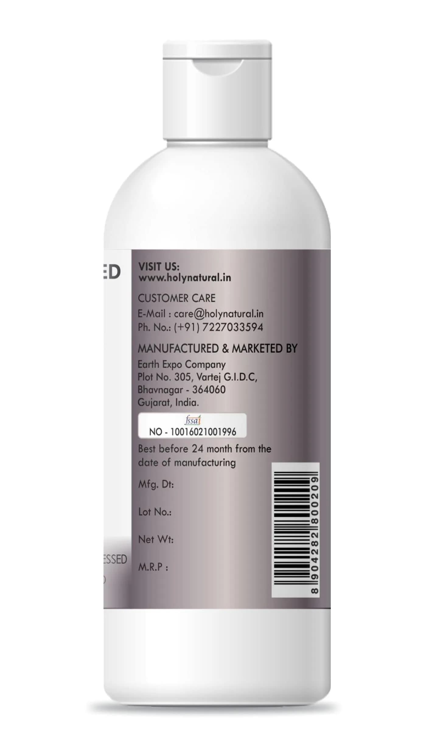 Holy Natural Black Sesame Seed Oil 100ml (3.38 Fl Oz) | Natural Skin Moisturizer - view 2