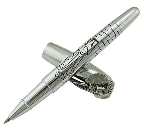 erofa Fuliwen Rollerball Pen Silver Stainless Steel Body Elephant Pattern Gift Pen 13.6cm (0.53in) | Smooth Ink Flow thumbnail 3