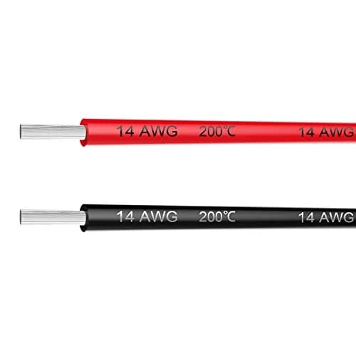 Haerkn 14awg Silicone Electrical Wire Cable 2 Colors 10ft Each | High Temp, 600V, 20A thumbnail 1