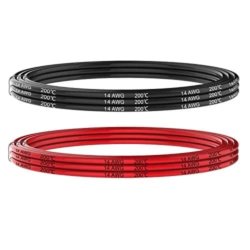 Haerkn 14awg Silicone Electrical Wire Cable 2 Colors 10ft Each | High Temp, 600V, 20A thumbnail 2