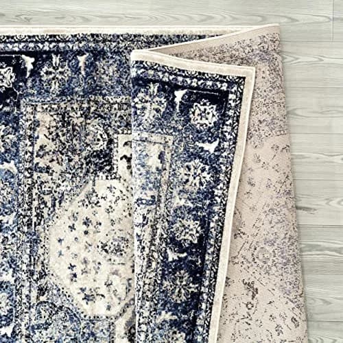 Persian Rug Co. Distressed French Country Area Rug Ivory 5x7 | Traditional Oriental Pattern with Soft Polypropylene (70-120 chars) thumbnail 6
