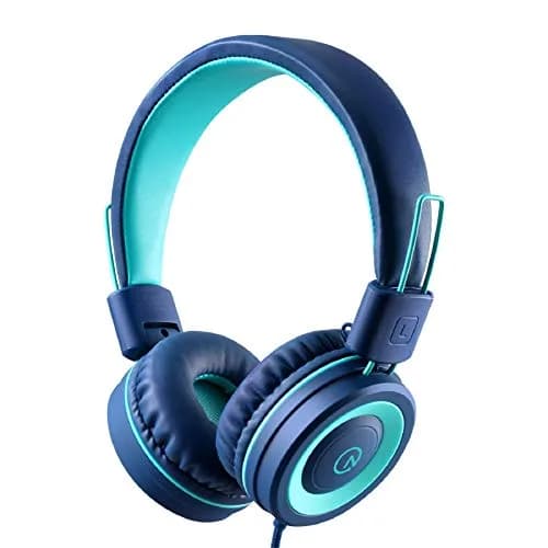 noot products K11 Kids Headphones with Wired Cord 3.5mm Jack Navy/Teal | Adjustable, Foldable, Tangle-Free for Kids 3+ thumbnail 1