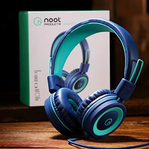 noot products K11 Kids Headphones with Wired Cord 3.5mm Jack Navy/Teal | Adjustable, Foldable, Tangle-Free for Kids 3+ thumbnail 6