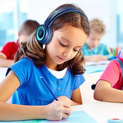 noot products K11 Kids Headphones with Wired Cord 3.5mm Jack Navy/Teal | Adjustable, Foldable, Tangle-Free for Kids 3+ thumbnail 7
