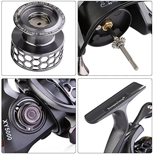 Sougayilang XY4000 Spinning Fishing Reel 380g (13.4 oz) | 13+1BB Ultra Smooth Aluminum with Free Spare Graphite Spool thumbnail 5