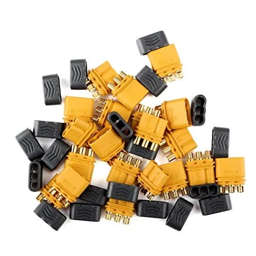 SoloGood 10 Pairs Amass MR30 Male Female Connector for RC Multicopter Airplane | Brass, Gold Plated, 30A thumbnail 6