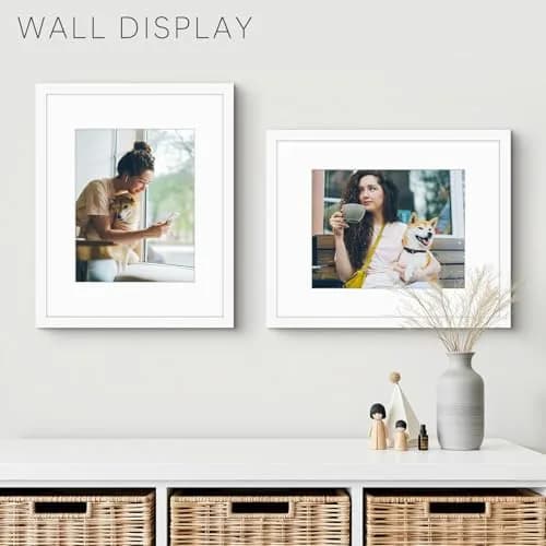 Golden State Art 16x20 White Picture Frame Mat for 11x14 Real Glass | Modern Wall & Tabletop Display thumbnail 2