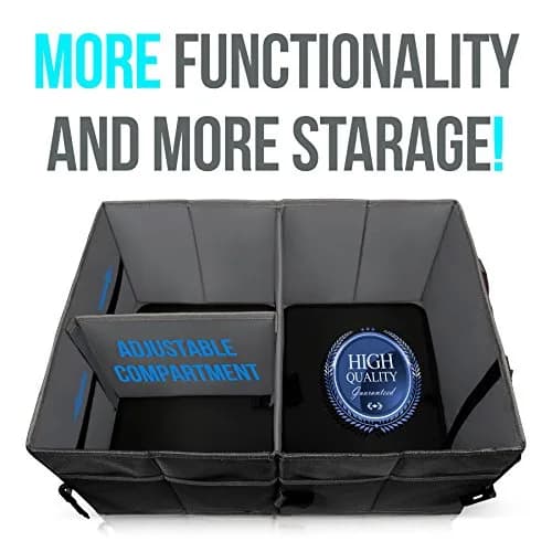 Starling's Car Trunk Organizer Large Collapsible Waterproof Storage Box | Adjustable Compartments for SUV & Truck thumbnail 8