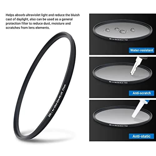 JJC 58mm UV Filter for Canon EOS Rebel T7 T6 T8i with EF-S 18-55mm Kit Lens | Multi-Coated Lens Protector for Fujifilm X-T4 X-T3 X-T2 with XF 18-55mm Kit Lens & Other Lenses with 58mm Filter Thread thumbnail 4