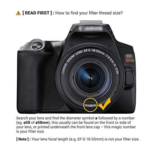 JJC 58mm UV Filter for Canon EOS Rebel T7 T6 T8i with EF-S 18-55mm Kit Lens | Multi-Coated Lens Protector for Fujifilm X-T4 X-T3 X-T2 with XF 18-55mm Kit Lens & Other Lenses with 58mm Filter Thread thumbnail 2