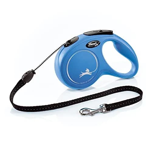 FLEXI Classic Cord Retractable Dog Leash Medium 16 ft Blue | German Engineered Durable Quality for Dogs up to 44 lbs thumbnail 1