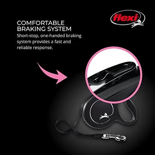 FLEXI Classic Cord Retractable Dog Leash Small 26 ft (7.9 m) Black | German Engineered for Reliable Control thumbnail 4