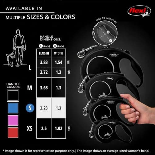 FLEXI Classic Cord Retractable Dog Leash Small 26 ft (7.9 m) Black | German Engineered for Reliable Control thumbnail 5