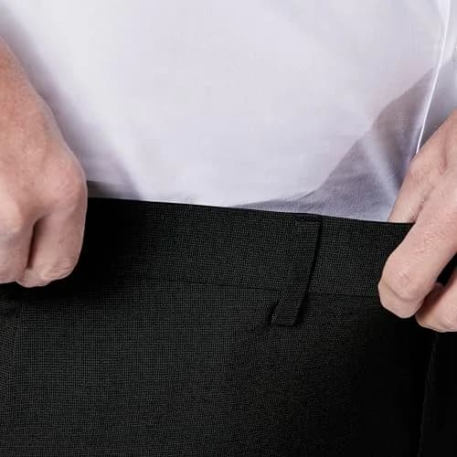 Kenneth Cole REACTION mens Stretch Heather Tic Slim Fit Flat Front Dress Pants, Black, 30W x 30L US | Comfort & Style for Indian Men thumbnail 2