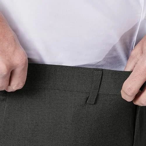 Kenneth Cole REACTION Men's Slim Fit Flat Front Dress Pant, Charcoal, 31W x 30L | Stretch & Flex Waist thumbnail 2