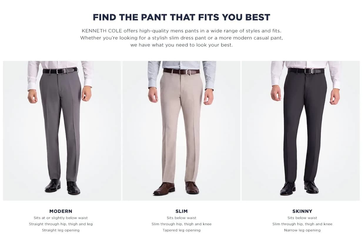 Kenneth Cole REACTION Men's Slim Fit Flat Front Dress Pant, Charcoal, 31W x 30L | Stretch & Flex Waist thumbnail 4