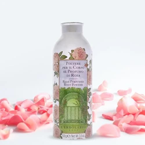 L'Erbolario Rose Perfumed Body Powder 3.5 Oz | Floral Scent, No Silicones or Parabens, Refreshing & Hydrating thumbnail 5