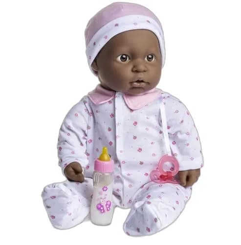 JC Toys La Baby African American 20-inch Soft Body Doll | Washable, Removable Pink Outfit & Pacifier | Ages 2+ thumbnail 1