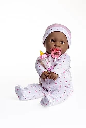 JC Toys La Baby African American 20-inch Soft Body Doll | Washable, Removable Pink Outfit & Pacifier | Ages 2+ thumbnail 3