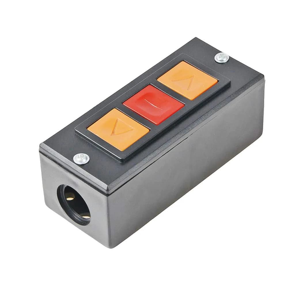 YXQ AC 600V 3A Push Button Switch for Electric Roller Shutter Garage Safety Door — Black