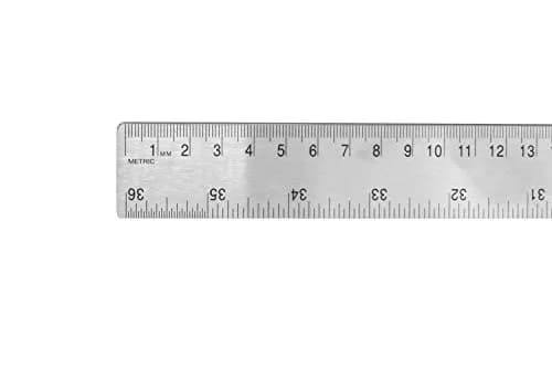 Pacific Arc Stainless Steel 36 Inch Metal Ruler with Cork Back | 91.4 cm (36 Inch) Dual Graduations thumbnail 1