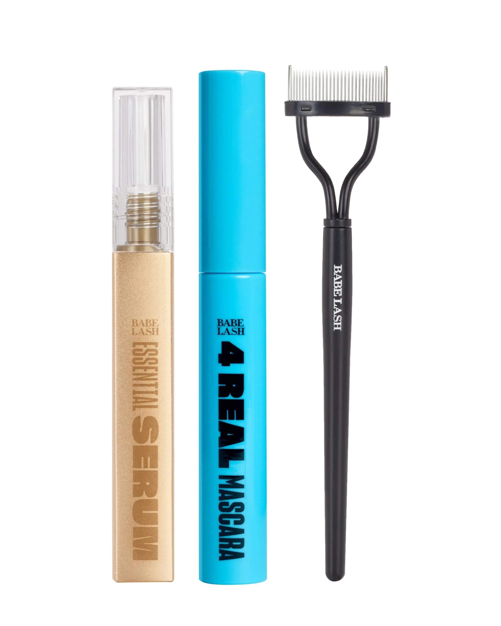 BABE ORIGINAL Viral Lashes Set, Lash Serum, Mascara & Separator | Hydrates & Nourishes Lashes & Brows