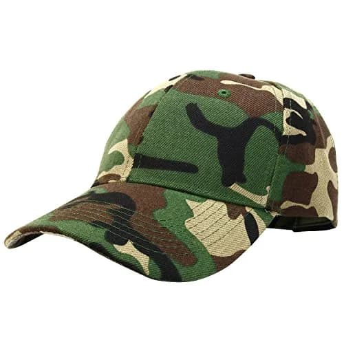 Falari Baseball Cap Adjustable Size for Running Workouts and Outdoor Activities All Seasons (1pc Woodland Camouflage) | Classic Sport Style thumbnail 1